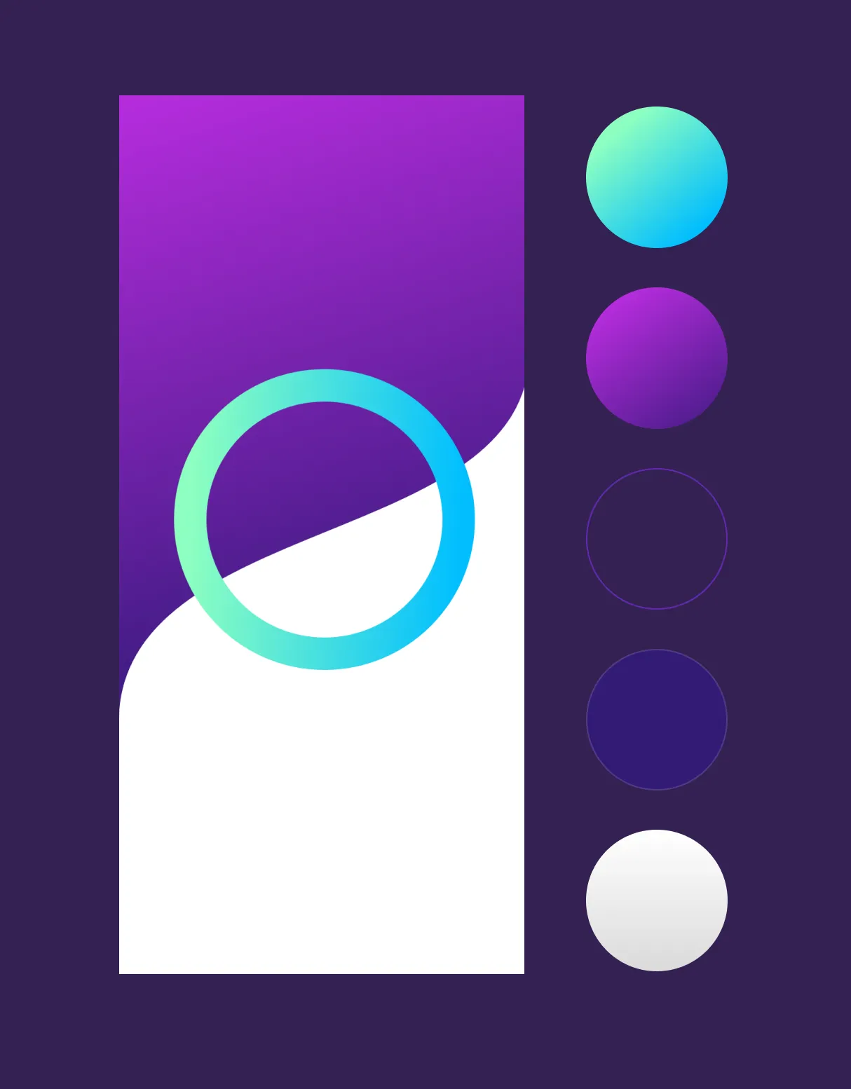 cinch brand elements: purple and teal shapes and colour swatches.